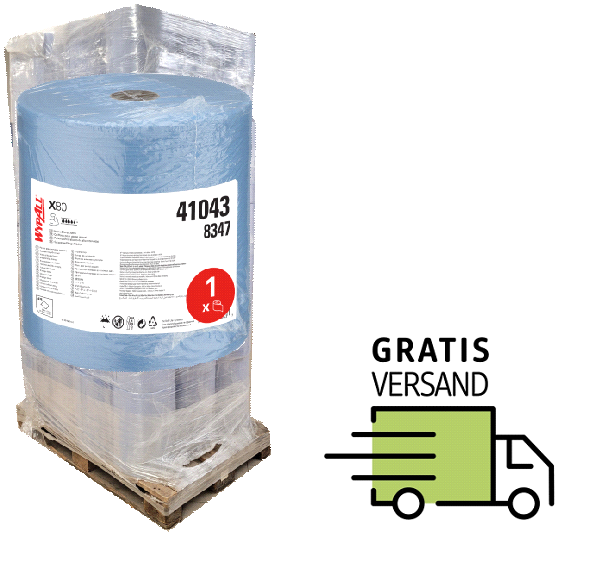 WypAll® X80 Wischtücher Großrolle, stahlblau