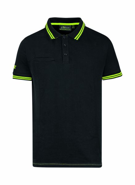 Kurzarm Poloshirt "WAY" - Farbe: Black-Carbon