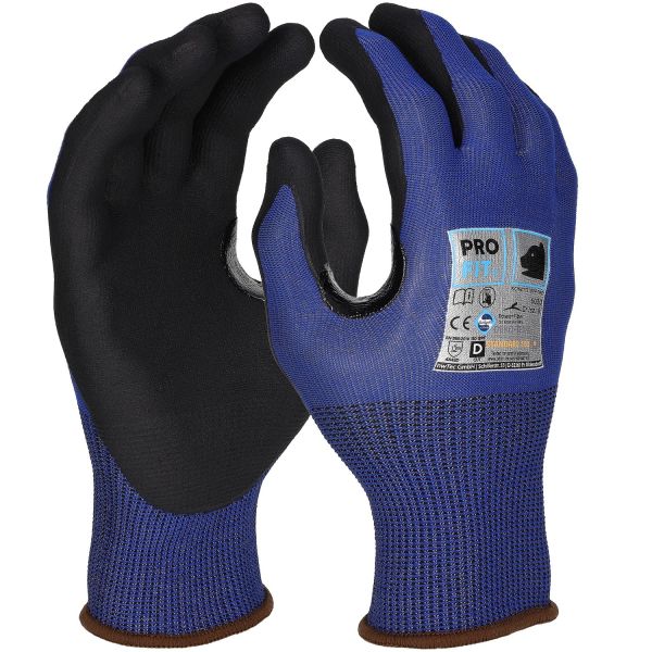 Nitrilschaum-Schnittschutzhandschuh - ProCut D - blau/schwarz